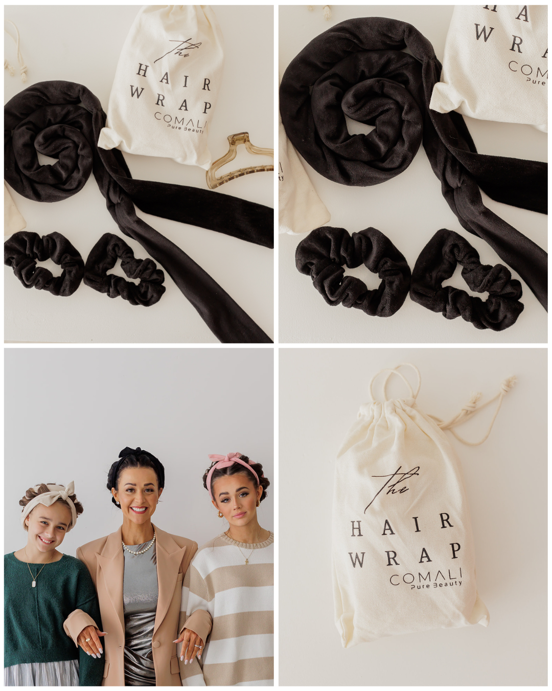 The Heatless Hair Wrap by COMALI - BLACK