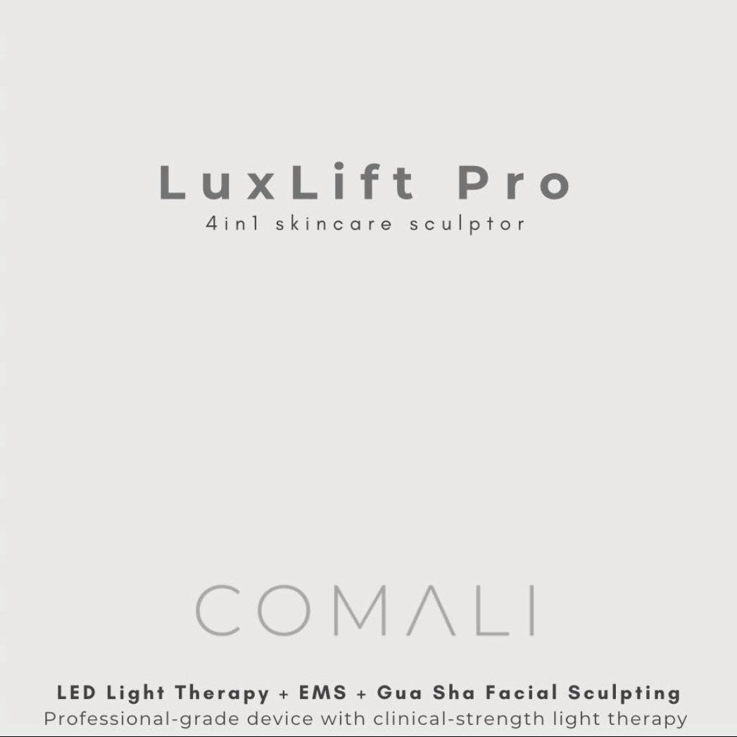 LuxLiftPro Red Light Therapy Gua Sha Skincare Tool - BLACK
