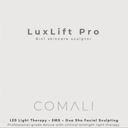 LuxLiftPro Red Light Therapy Gua Sha Skincare Tool - BLACK